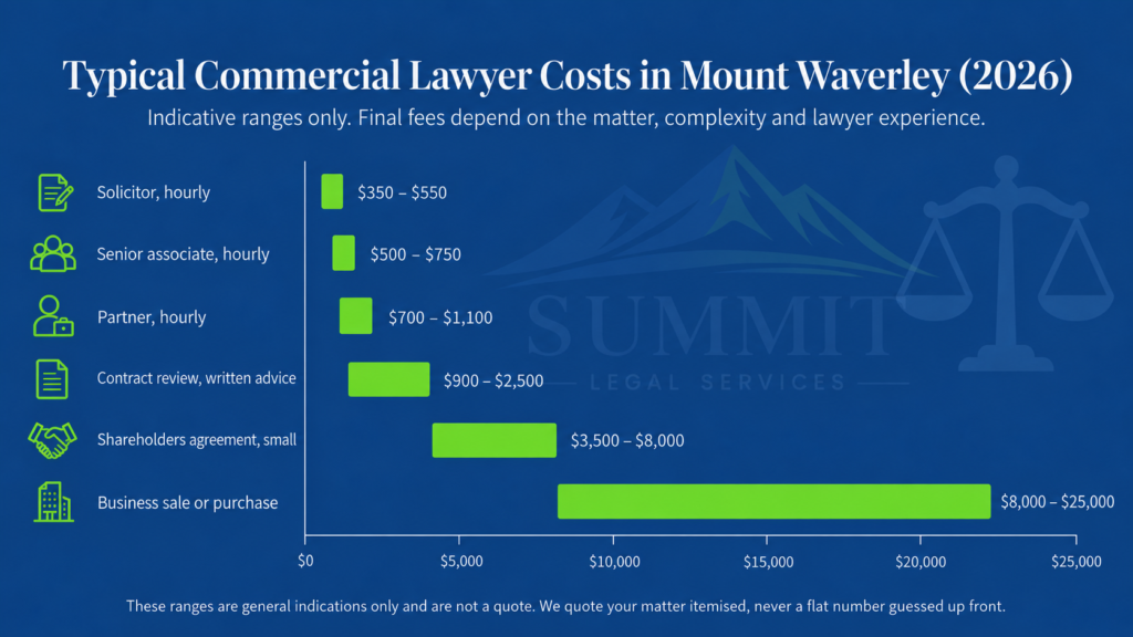 Mount Waverley Commercial Lawyer Costs
